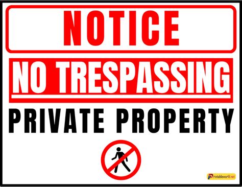 10 Printable No Trespassing Sign Printable World