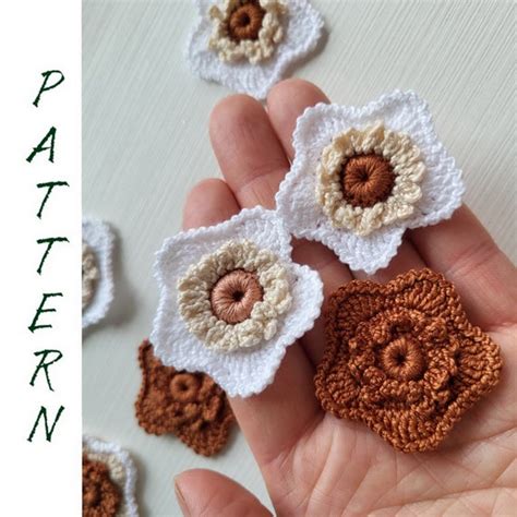 Easy Crochet Pattern 3d Flower Tutorial Crochet Flower Etsy