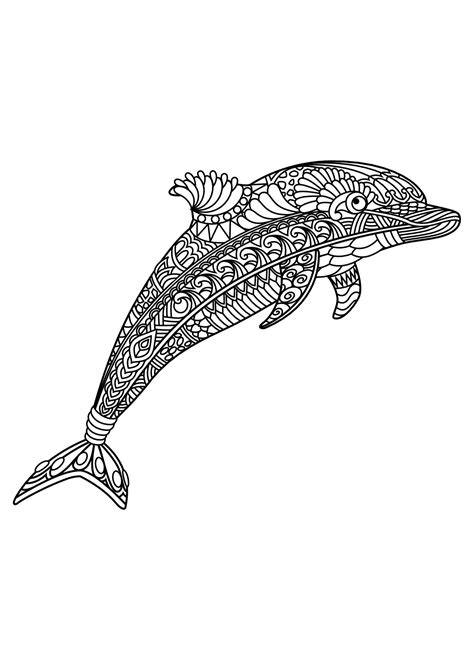 Printable Cute Dolphin Coloring Pages