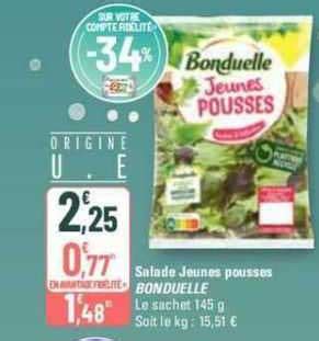 Promo Salade Jeunes Pousses Bonduelle Chez G20 ICatalogue Fr