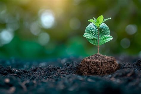 Conciencia Verde Brotes De Rboles En El Suelo Que Encarnan La