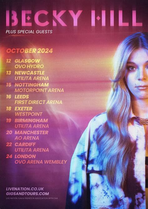 Becky Hill Tour Tickets Price Lana Shanna