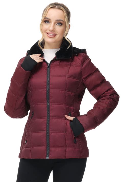 ANOTHER CHOICE Women Warm Winter Down Puffer Jacket-Hooded Winter ...