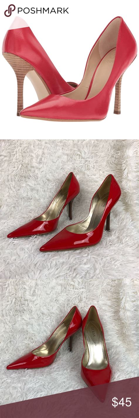 Guess Carrie Red Patent Leather Heels 9 Red Patent Leather Heels Patent Leather Heels Heels