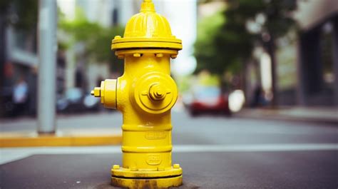 Premium Ai Image Fire Hydrant Yellow Color