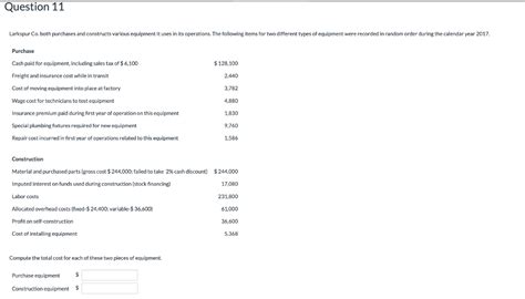 Solved Question 11 Larkspur Co Both Purchases And Chegg