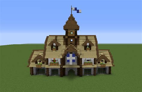 Medieval Town Hall 1 - Blueprints for MineCraft Houses, Castles, Towers ...