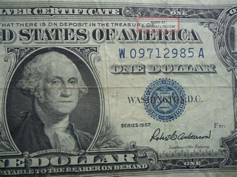 One Dollar Silver Certificate Blue Note Robert B Anderson Sec Of