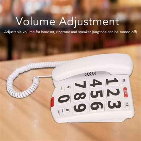 Big Button Phones For Elderly And Dementia Sufferers Loud Ringer House Landline Telephone With