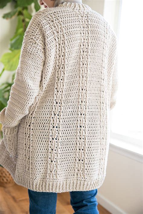 Cabled Cardigan Free Crochet Pattern And Tutorial Crochet Cardigan