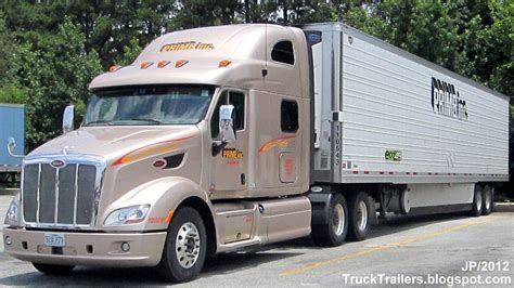 Truck Trailer Transport Express Freight Logistic Diesel Mack Peterbilt