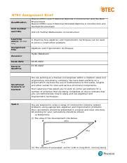 Unit Authorised Assignment Brief For Learning Aim A Further