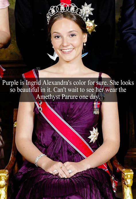 Royal Confessions “purple Is Ingrid Alexandras Color For Sure She