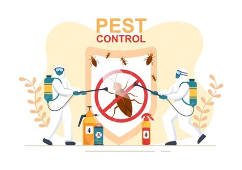 Premium Vector Pest Control Service With Exterminator Of Insects In