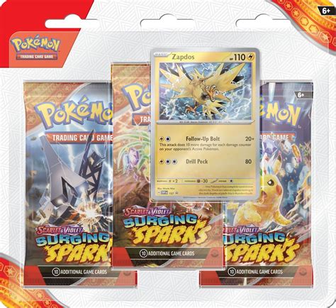 2 Pokemon TCG Surging Sparks 3 Pack Booster Blisters Factory Sealed