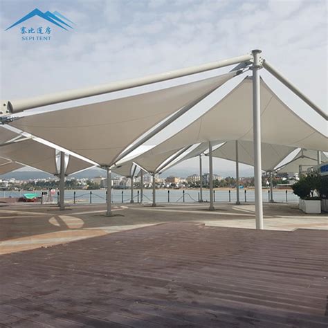 Pvdf Tensile Fabric Roof Shade Landscape Membrane Structure