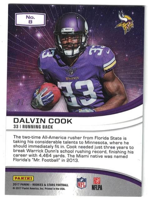 Panini Rookies Stars Stellar Rookies Green Dalvin Cook