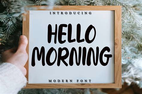 Hello Morning Font By ABBAsalam Creative Fabrica