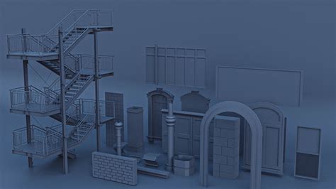 Artstation 20 Modular Building Piece Resources