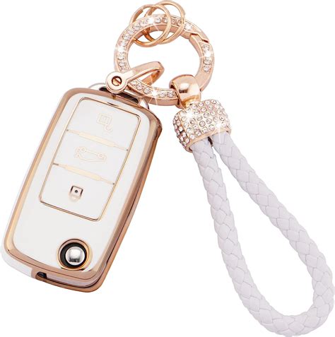 Ekala For Volkswagen Key Fob Cover With Keychain Lanyard 3