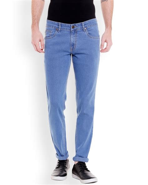 Buy Mens Blue Slim Fit Jeans For Men Blue Online At Bewakoof