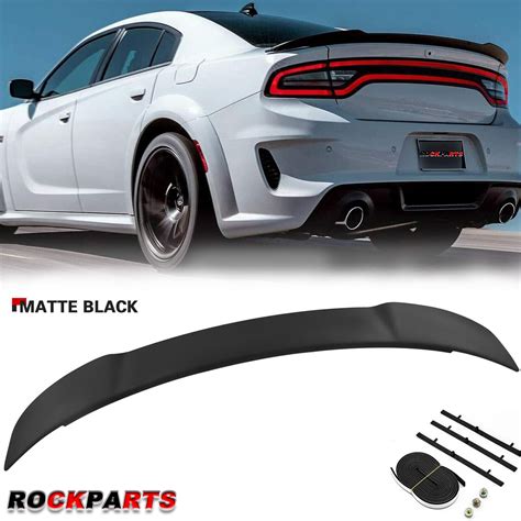 For 2011 2023 Dodge Charger RT SRT SXT Matte Black Rear Trunk Spoiler