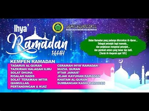 Pelancaran Program Ihya Ramadhan M H Youtube