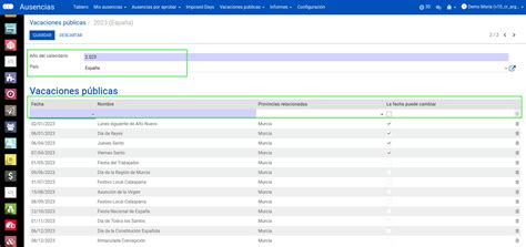 Configuraci N Ausencias Wiki Moval Agroingenier A