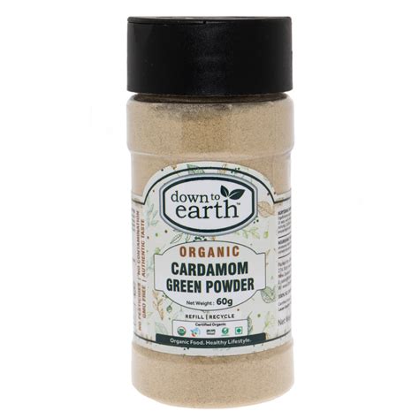 Green Cardamom Powder Organic 60g - DTE Foods