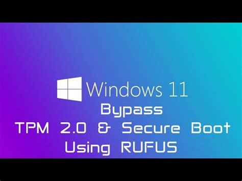 BYPASS TPM Install Windows 11 With Rufus Latest Bypass Method On TPM