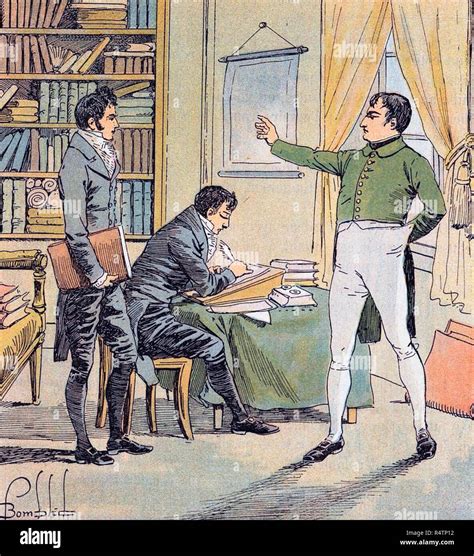 NAPOLEON BONAPARTE (1769-1821) dictating his memoirs in exile on St ...