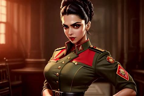 Dopamine Girl A Concept Art Of Deepika Padukone Wearing Soviet