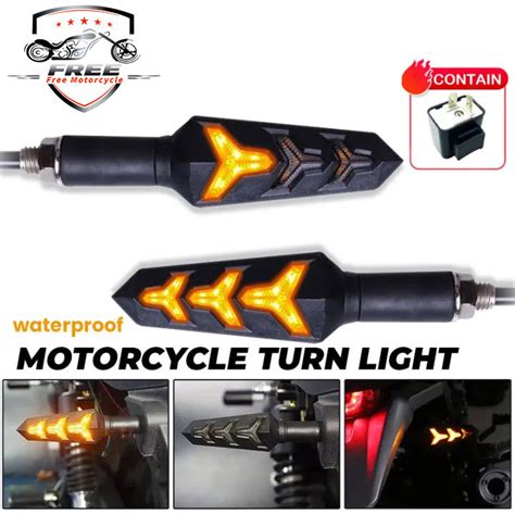 Motorcycle Turn Signal Light Sequential Flowing Water Led Indicator