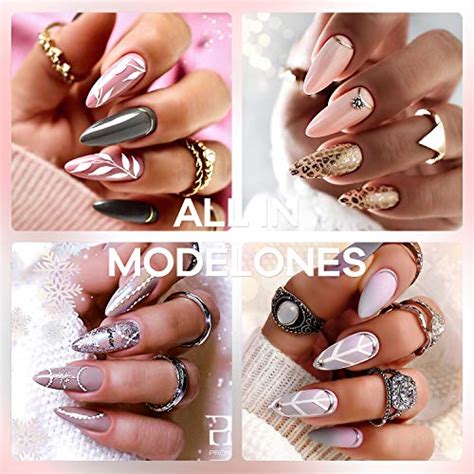 Modelones Gel Nail Polish Set Nude Gray Pink Series 6 Colors