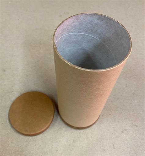 10 Cardboard Kraft Tube Packaging With Matching Lids Etsy