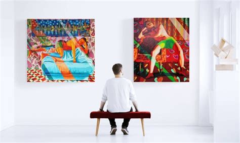 Gay Couple Jwish And Arab Queer Art Pain Painting By Raphael Perez Israeli Painter Artist