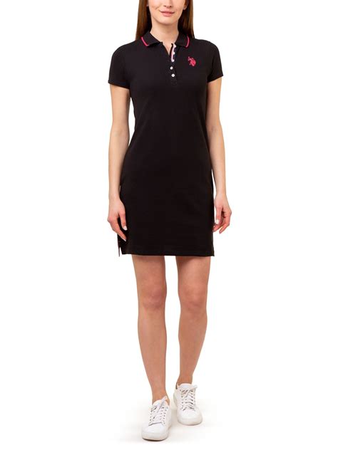 U.S Polo Assn Women's Tipped Polo Dress - Walmart.com