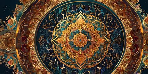 Mandala Ethnic Decorative Element Hand Drawn Backdrop Islam Arabic