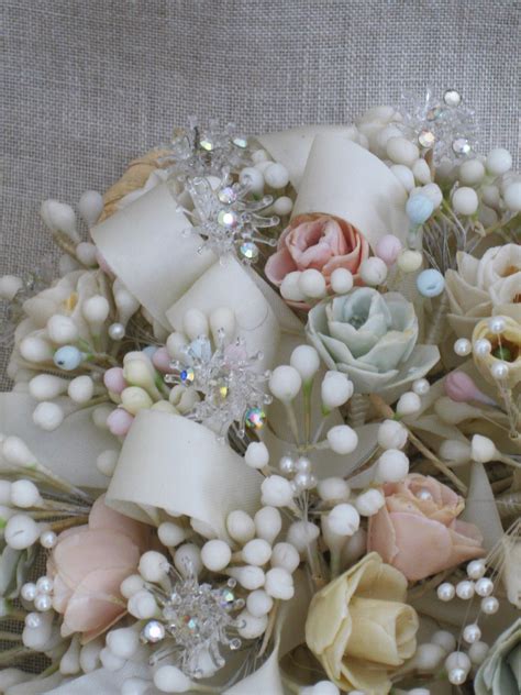 Vintage Wax Flower Bridal Bouquet Wedding Accessory White | Etsy