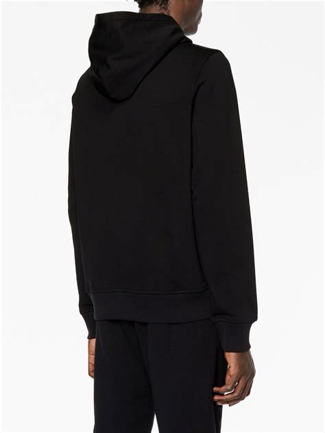 Diesel S Ginn Hood Div Logo Appliqué Hoodie Black Farfetch