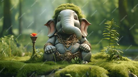 Premium Photo Cute Ganesha Cute Tiny White Lord Ganesh