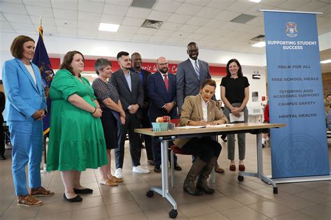 Gov Whitmer Signs Historic Education Budget Providing Free School