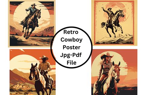 Retro Cowboy Graphic By Milano Creative · Creative Fabrica