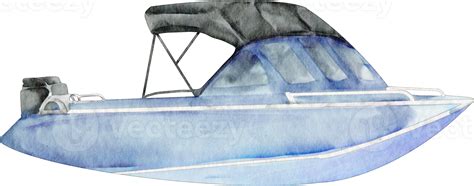 Watercolor Boat Clip Art Element Png