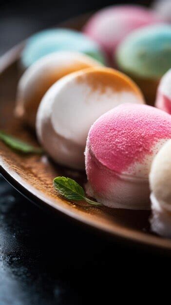 Premium AI Image | Mochi ice cream is a confection made from Japanese mochi