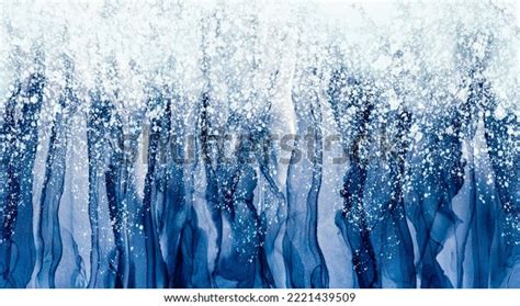 Abstract Blue Paint Liquid Fluid Alcohol Stock Photo 2221439509 ...