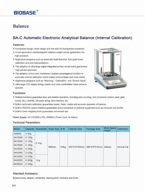 Biobase Ba C Automatic Electronic Analytical Balance Ba C Emin Mm