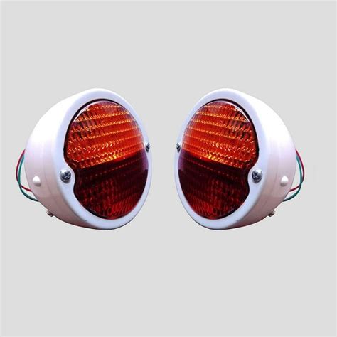 Apsmotiv Pair Of Rear Lights Tail Lights Assemblies White Body White Ring Redamber Lens