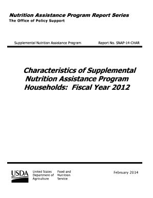 Fillable Online Fns Usda Characteristics Of Supplemental Fns Usda Fax