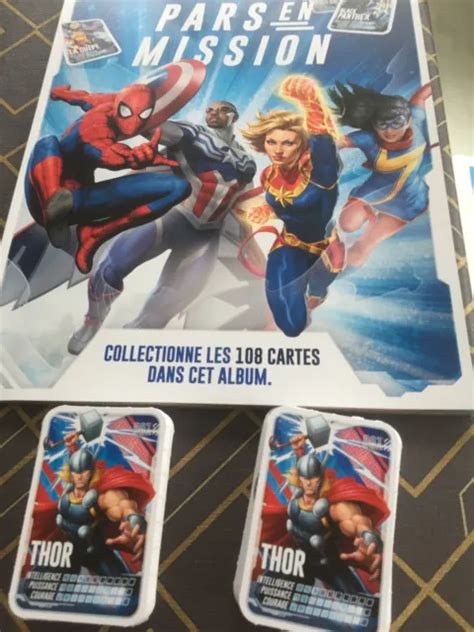 LOT DE 300 Cartes MARVEL LECLERC 2022 Pars En Mission Avec Doubles Et